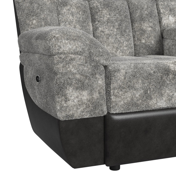 Santorini 6PC Motion Sectional Set in Dillon/Shire Grey