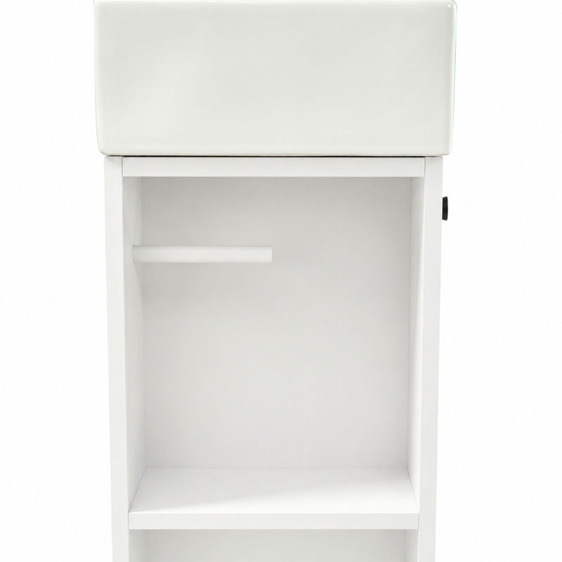 Bathroom Vanity With Sink, Freestanding Wood Grain Cabinet With Storage
