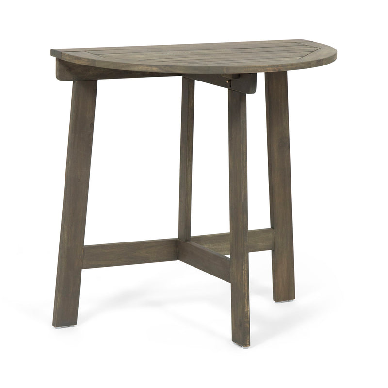 Outdoor 3 Piece Half Round Folding Bistro Set