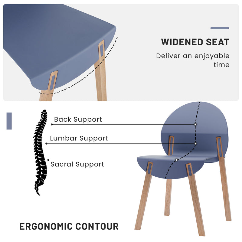 4 Piece Set Of Single Chairs With A Design Combining Modern And Traditional Elements