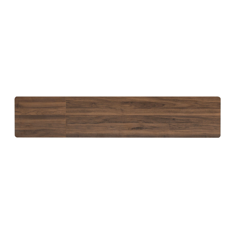 78" TV Stand For 85" TVs With Soft Close Doors, Open Shelf - Walnut