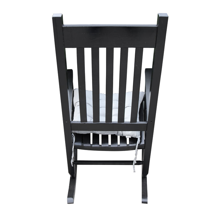 Classic Wooden Porch Rocker Chair Populus Wood Comfortable Design