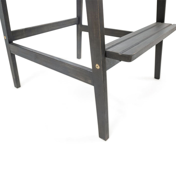 Outdoor Acacia Wood Adirondack Barstools (Set of 2)