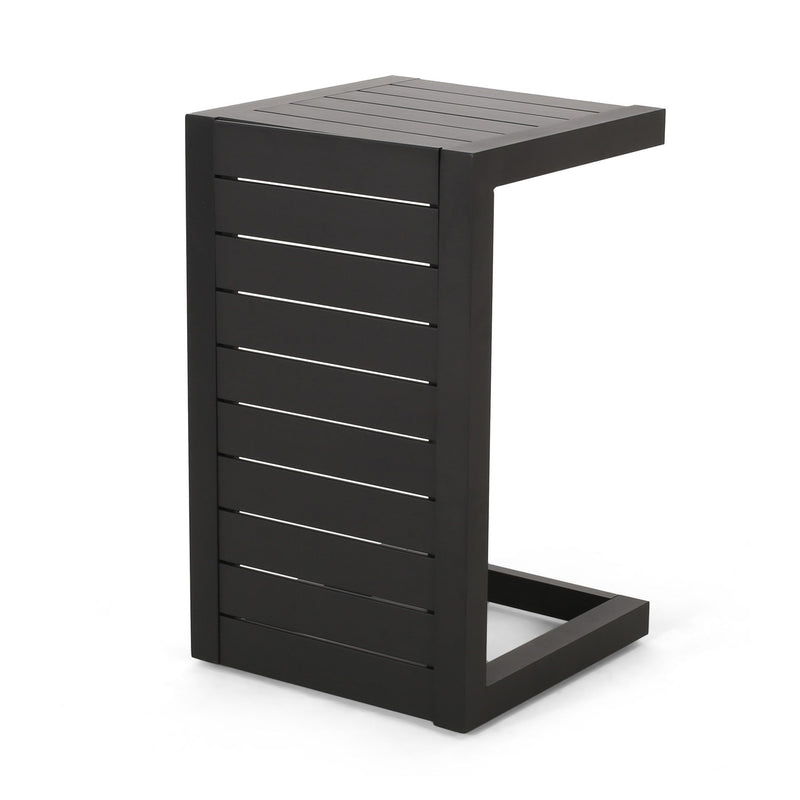 Aluminum Outdoor C - Shaped Side Table For Patio
