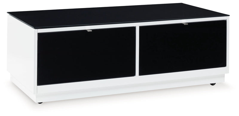 Gardoni - Rectangular Cocktail Table - White / Black