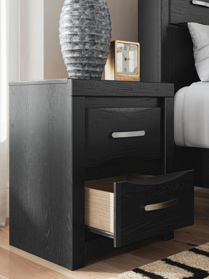 Stabotta - Two Drawer Night Stand - Black
