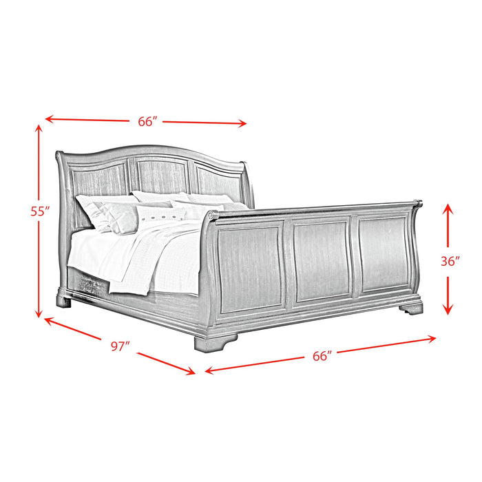 Cameron Cherry Sleigh Bed