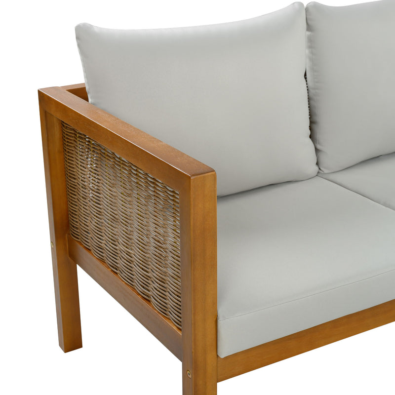 Patio Set Outdoor With Coffee Table And Cushions