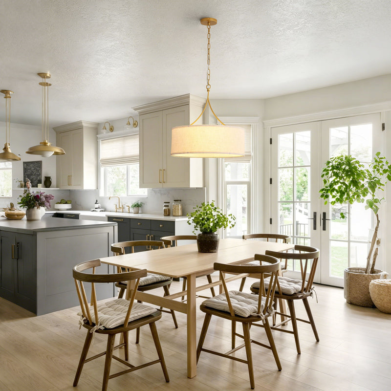 3 Light Drum Pendant Light