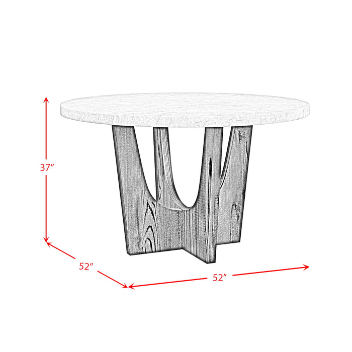 Oregon - Round Table With Faux Marble Top