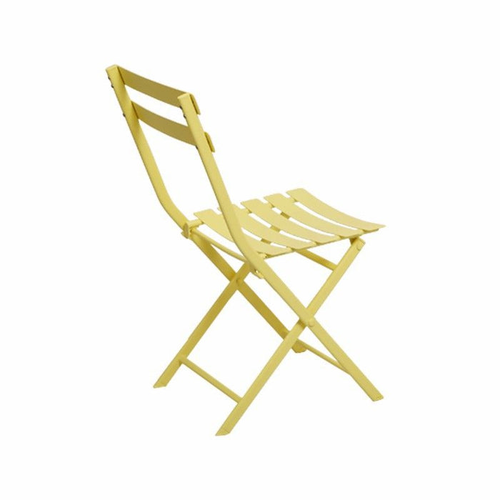 3 Piece Patio Bistro Set Of Foldable Round Table And Chairs