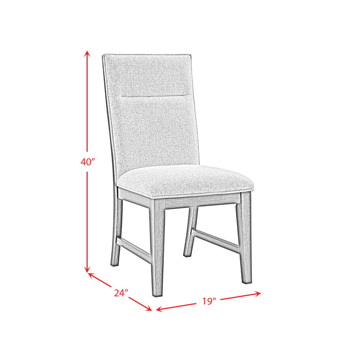 Axel - Fabric Dining Chair (Set of 2) - Light Gray / Espresso