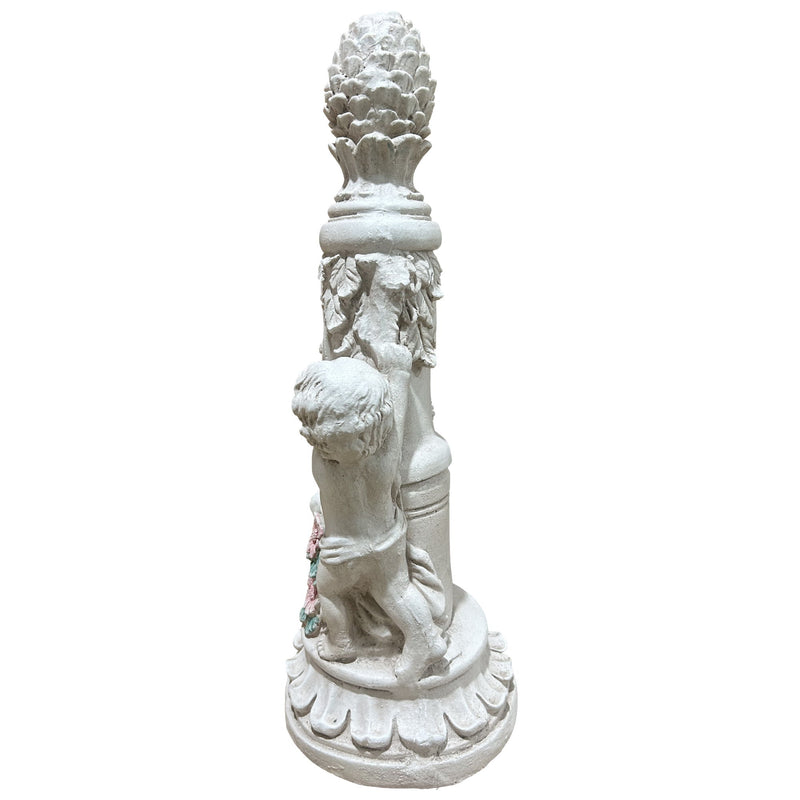 A Pair Of Climbing Children Garden Statues, Made Of Magnesium Oxide, Suitable For Decorating Outdoor Courtyards, Lawns, And Patios.