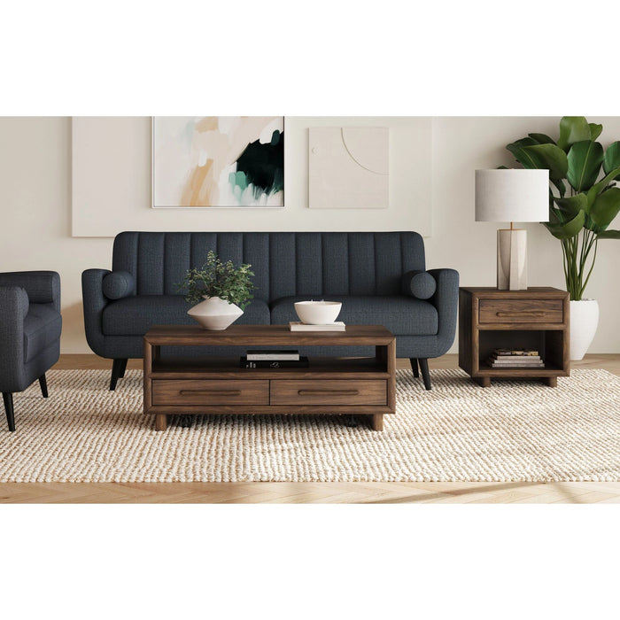 Brisbane 2PC Occasional Table Set in Brown-Coffee Table & End Table