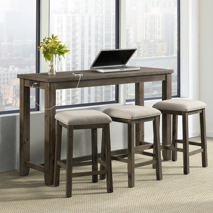 Stone Occasional Bar Table Single Pack (Table + Three Stools)