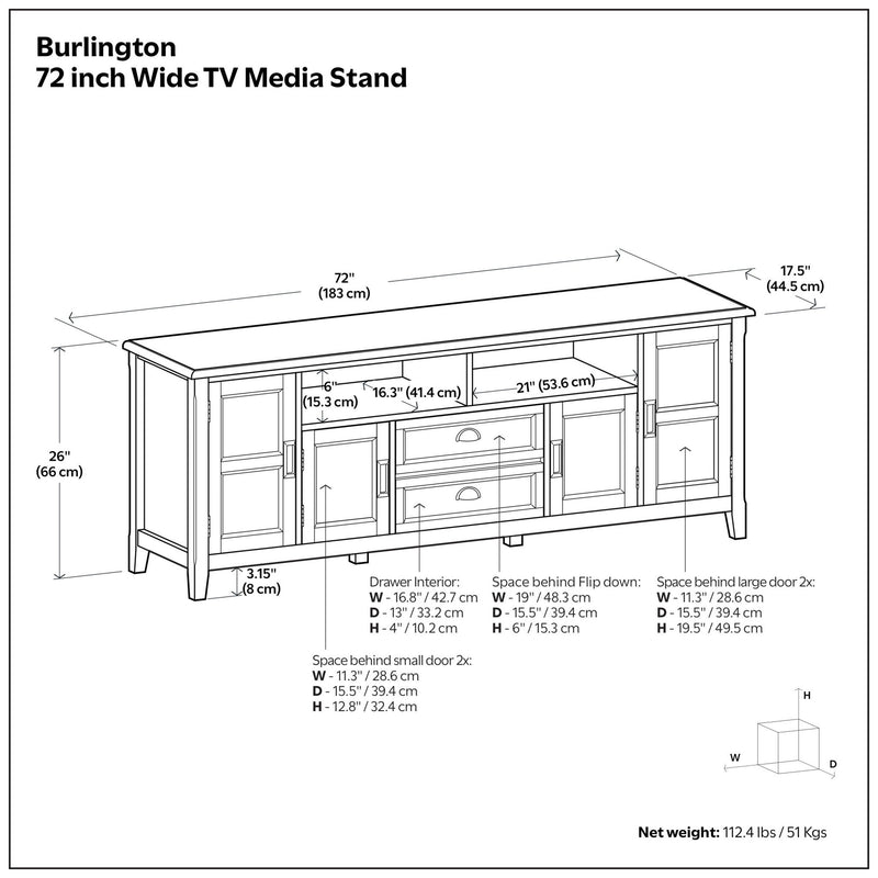 Burlington - TV Media Stand - Black