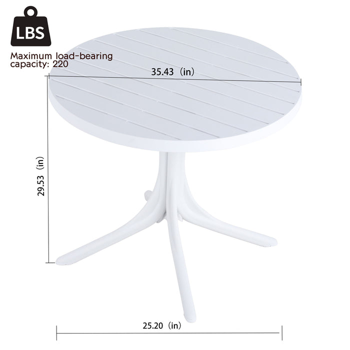 4 Piece Set Of Modern Designed Single Chairs With Round Table