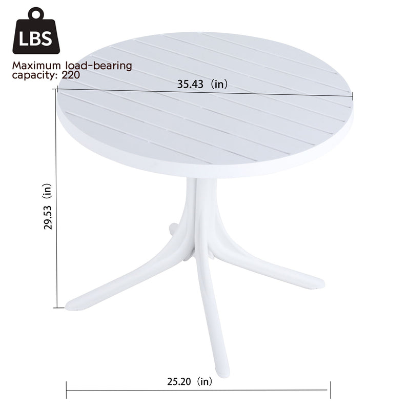 4 Piece Set Of Modern Designed Single Chairs With Round Table