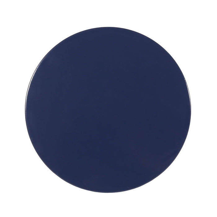 Modern Iron Cut Design End Table (Set of 2) - Navy Blue