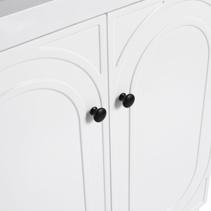 Modern Freestanding Bathroom Vanity With Soft Close Cabinet Doors