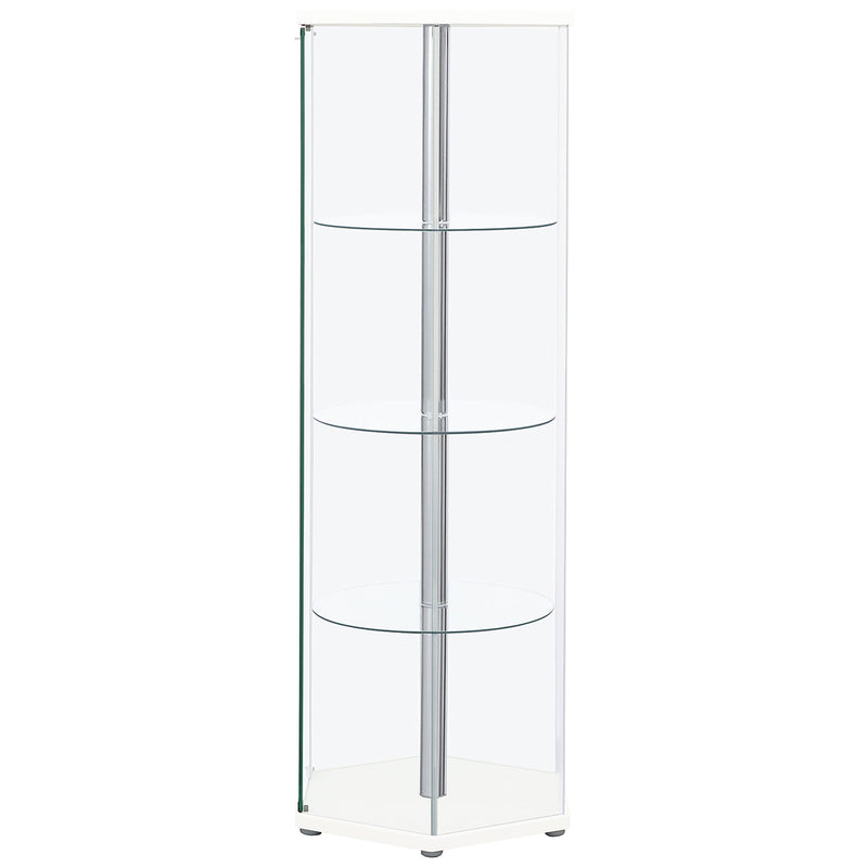 Tenley - 4 Shelf Curio Cabinet With Hexagonal Design