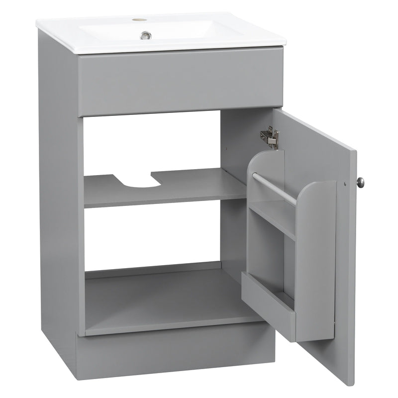 Bathroom Vanity With Sink, Cabinet With Adjustable Shelf