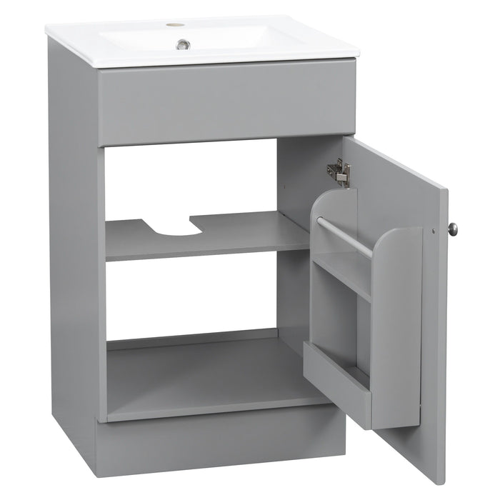 Bathroom Vanity With Sink, Cabinet With Adjustable Shelf