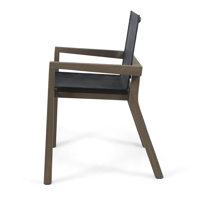 Belfast - Outdoor Dining Chair (Set of 2) With Mesh And Frame - Gray