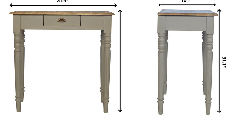 Hand Painted Writing Desk - Brown