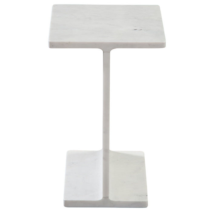 Irma - Marble End Table - I-Beam White