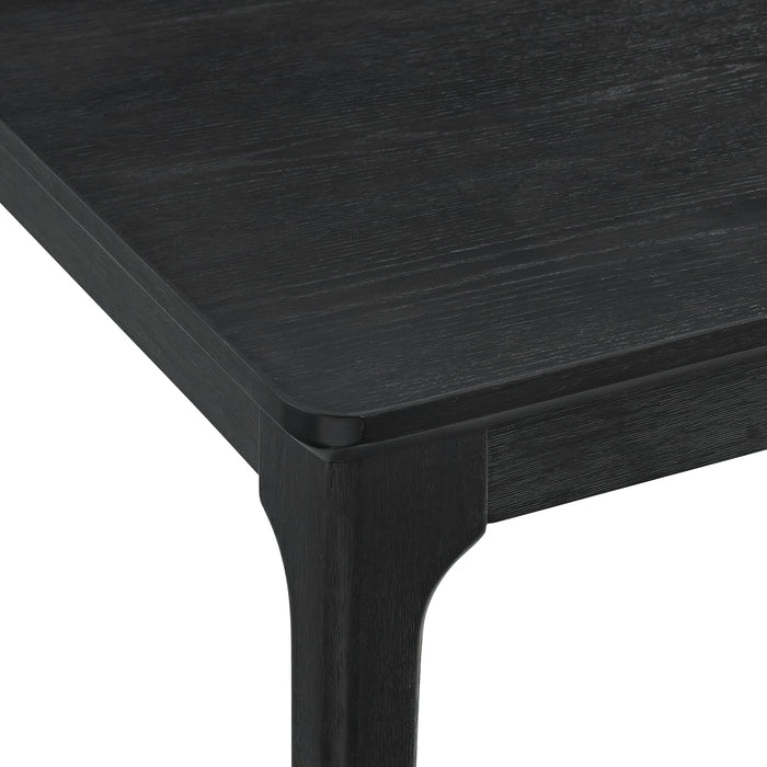 Garcia 6PC Dining Set with Table, 4 Chairs, and Bench in Black