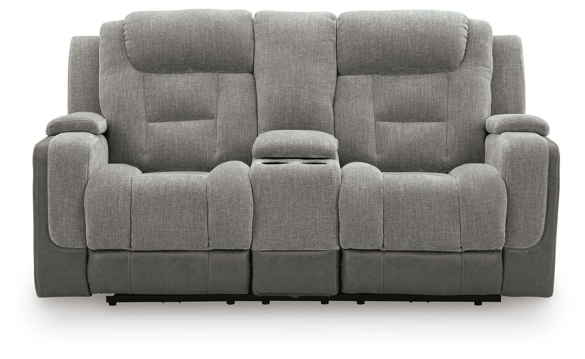 Mixed Motion - Power Reclining Loveseat With Console / Adjustable Headrest