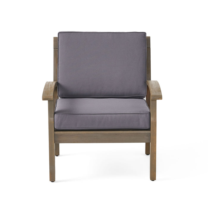 Peyton Club Chair Outdoor Seating Acacia Wood 32.25 X 28.00 X 31.25"