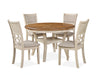 Mitchell 5 Pc Dining Set-Two Tone Bisque/Brown