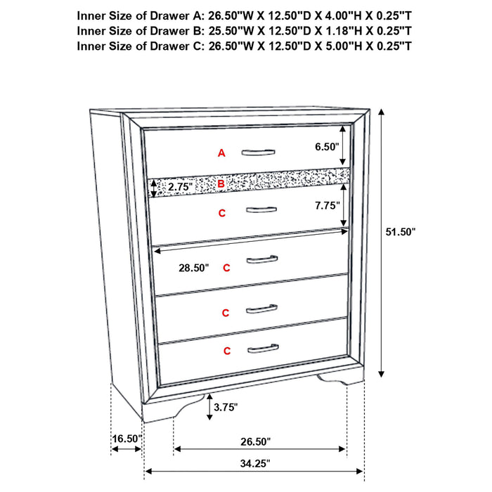 Annie - 5 Piece Bedroom Set