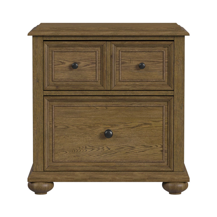 Heritage & Home - Nightstand With USBC - Oak Brown