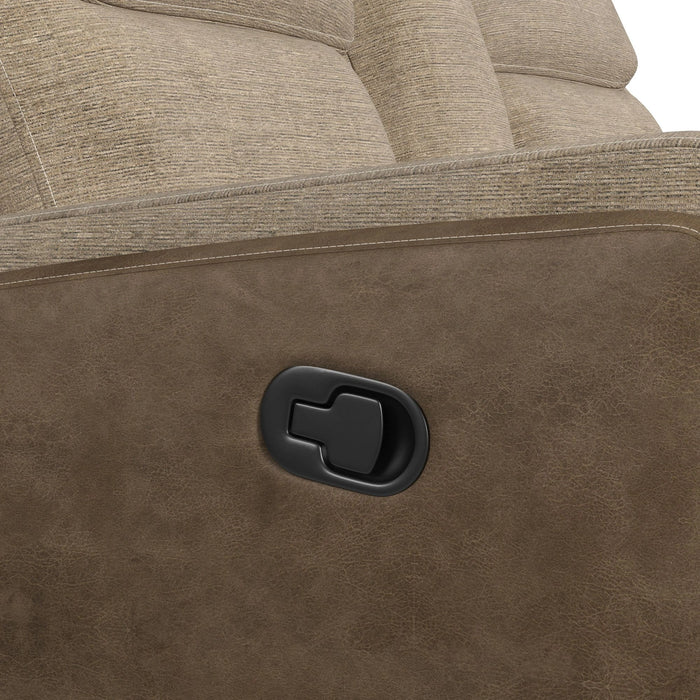 Hornet Motion Glider Loveseat with Console