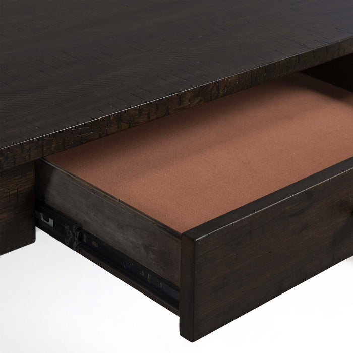 Stone - Coffee Table With PU Base - Dark Walnut