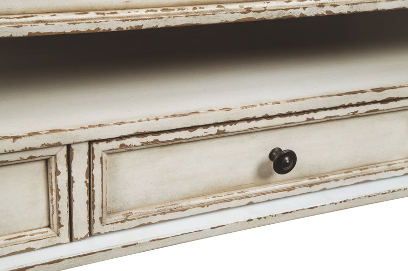 Realyn - Lift Top Cocktail Table - White / Brown