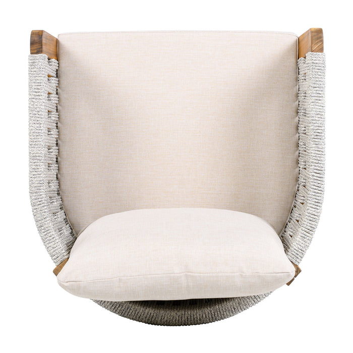 Outdoor Dining Chairs With Mix Rope Handles (Set of 2)