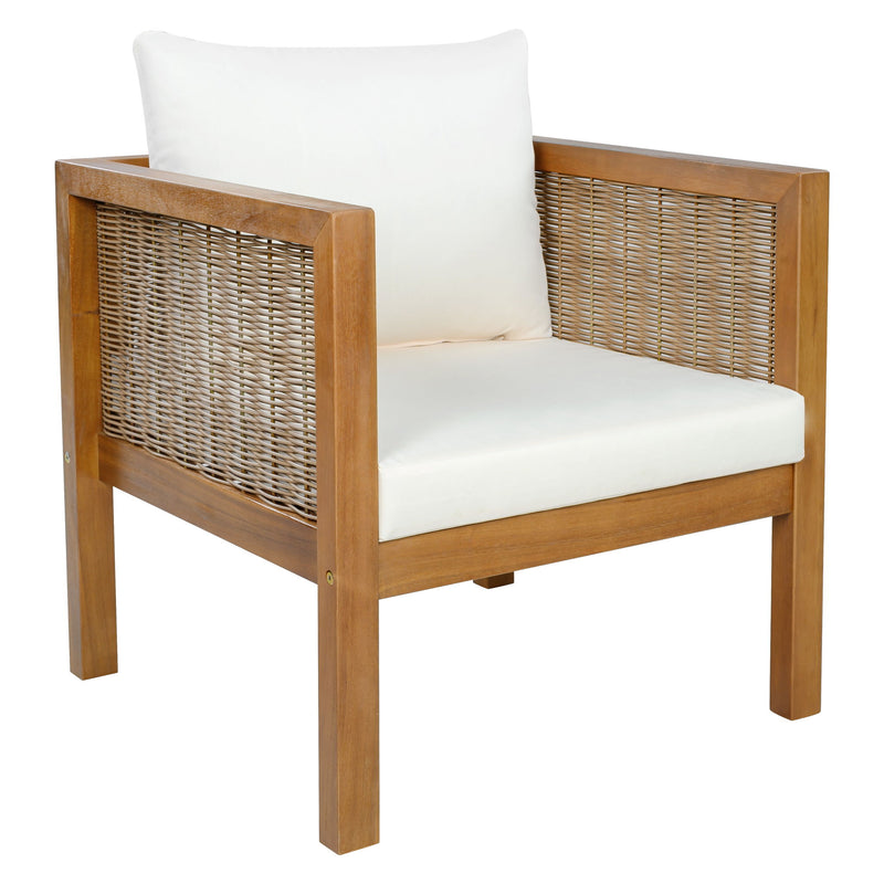 2 Piece Outdoor Armchair Set With Cushion