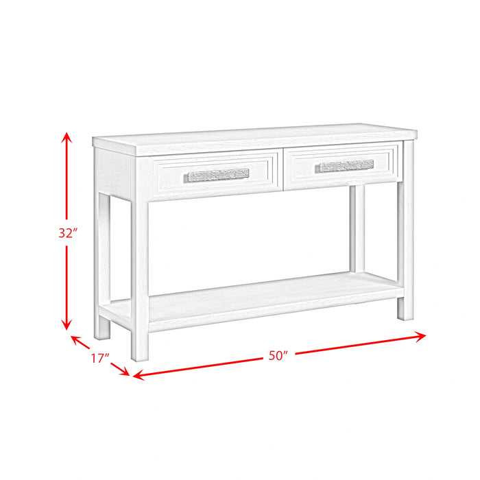Avalanche 3PC Occasional Table Set in Antique White-Coffee Table, End Table & Sofa Table