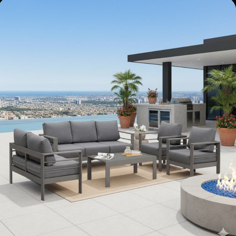 Outdoor Patio Set, All-Weather & Thick Cushions