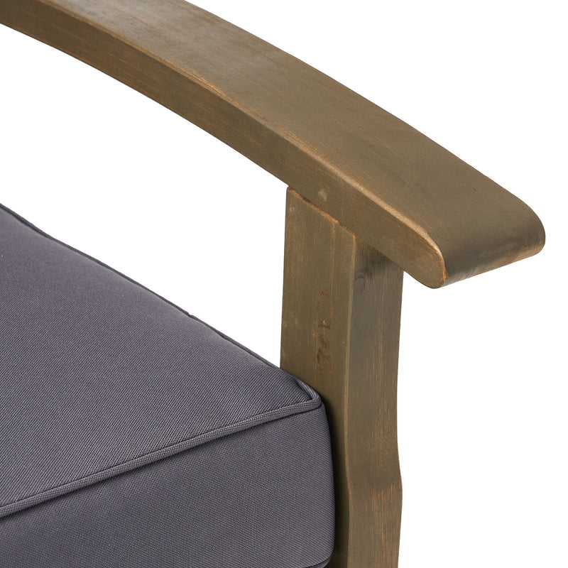 Peyton Club Chair Outdoor Seating Acacia Wood 32.25 X 28.00 X 31.25"