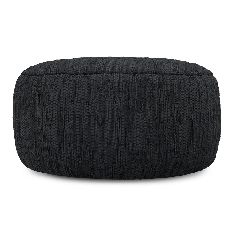 Fredrik - Round Pouf - Black