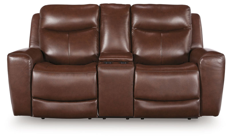 Bexhurst - 2 Pc. - Power Reclining Sofa And Loveseat - Mahogany