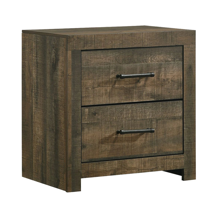 Bailey Bookcase Panel Bedroom Set with 2 Nightstands