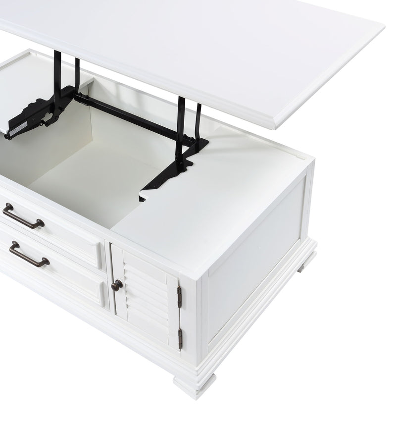Charlestown - Lift Top Coffee Table - White