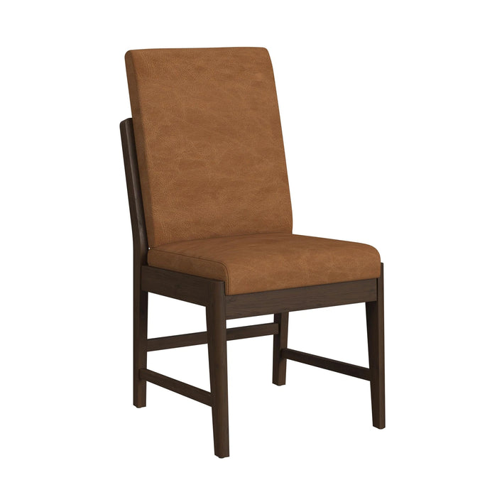 Brisbane Standard Height Dining Set in Brown-Table and Four Fabric Chairs