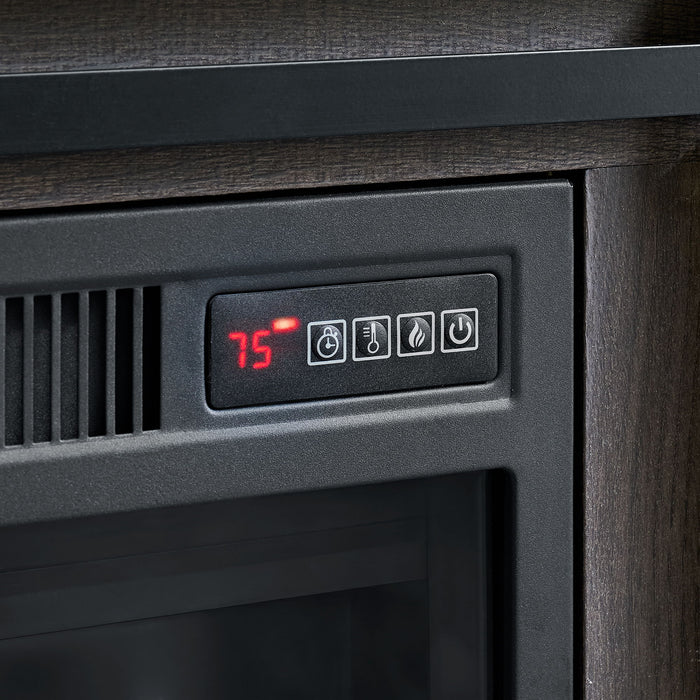 Macau - Console With 23" Fireplace Insert - Gray